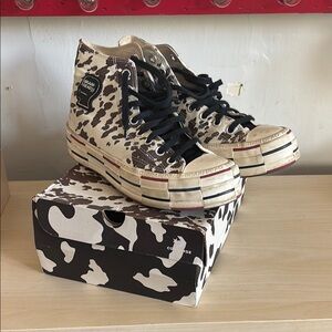 Brain Dead X Converse cow print sneakers